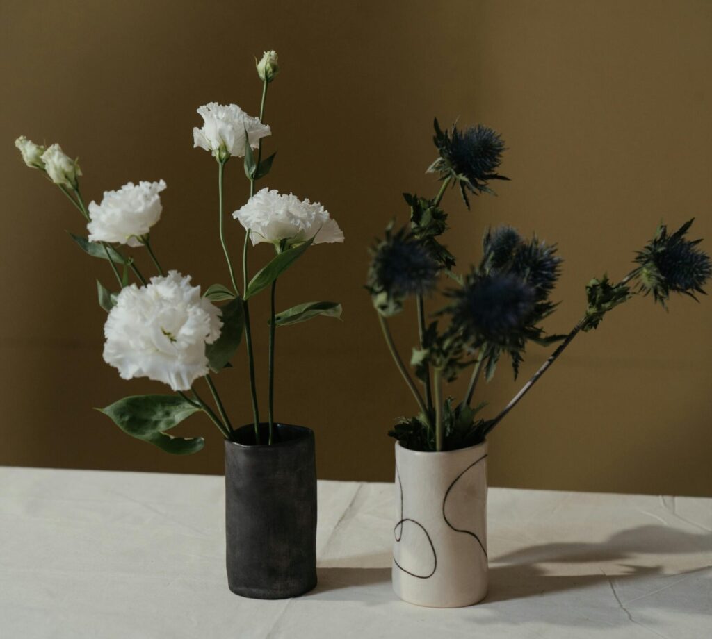 Flowers on a table