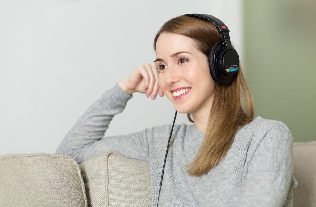 Individual Coaching woman, headphones, music, girl, smile, happy, leisure, relaxation, sound, listening to music, portrait, headphones, headphones, music, music, music, music, music, smile